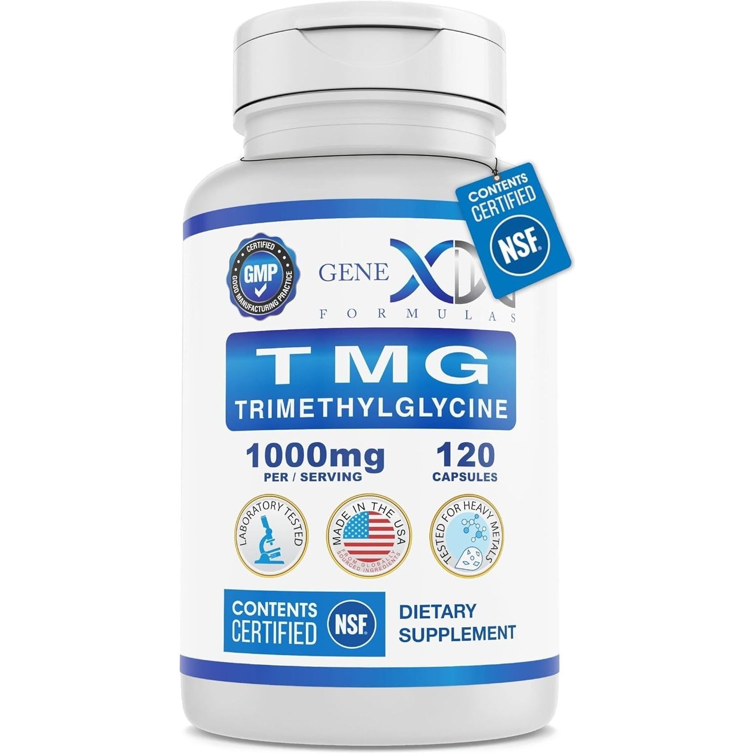 Genex Formulas 1000Mg TMG Supplements - Liver Supplement for Healthy Homocysteine Levels (120 Capsules)