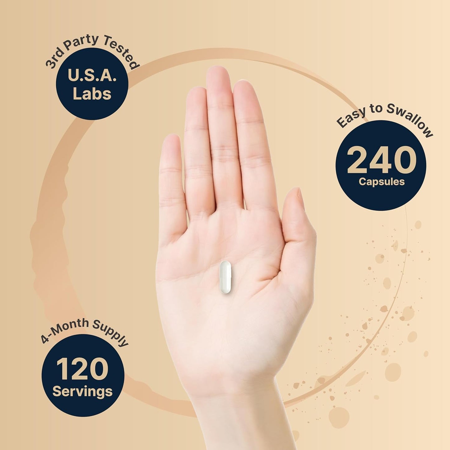 Pregnenolone 100Mg | Natural Precursor, Brain, & Immune Health Supplement 240 Capsules