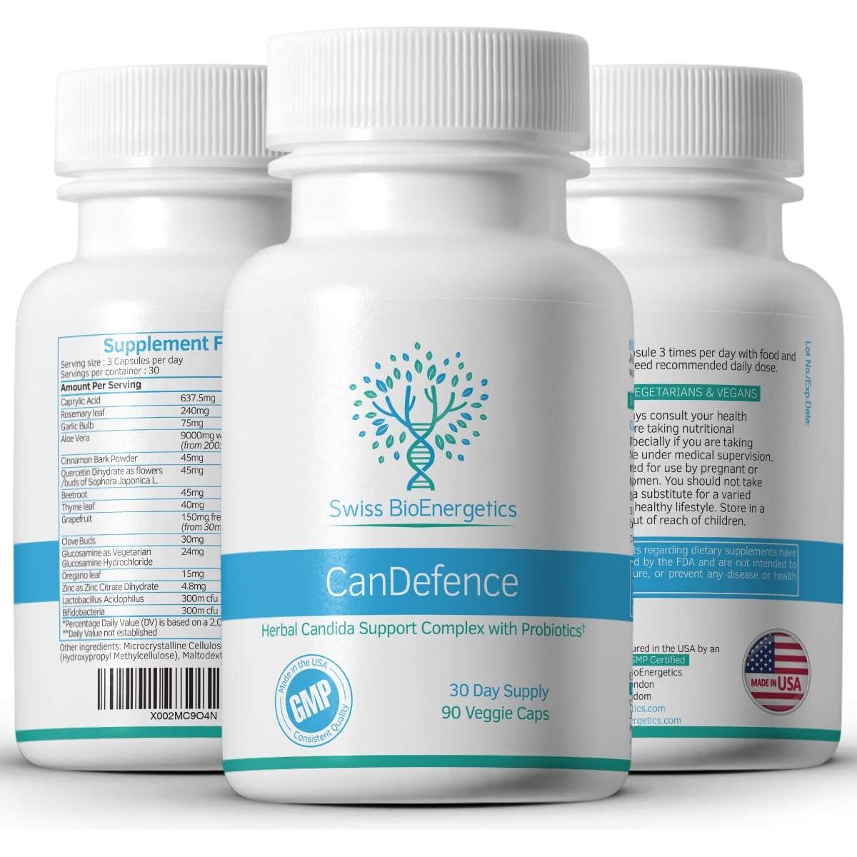 Candefence - Candida Cleanse Ultimate Extra Strength All-In-One Formulation - 90 Capsules
