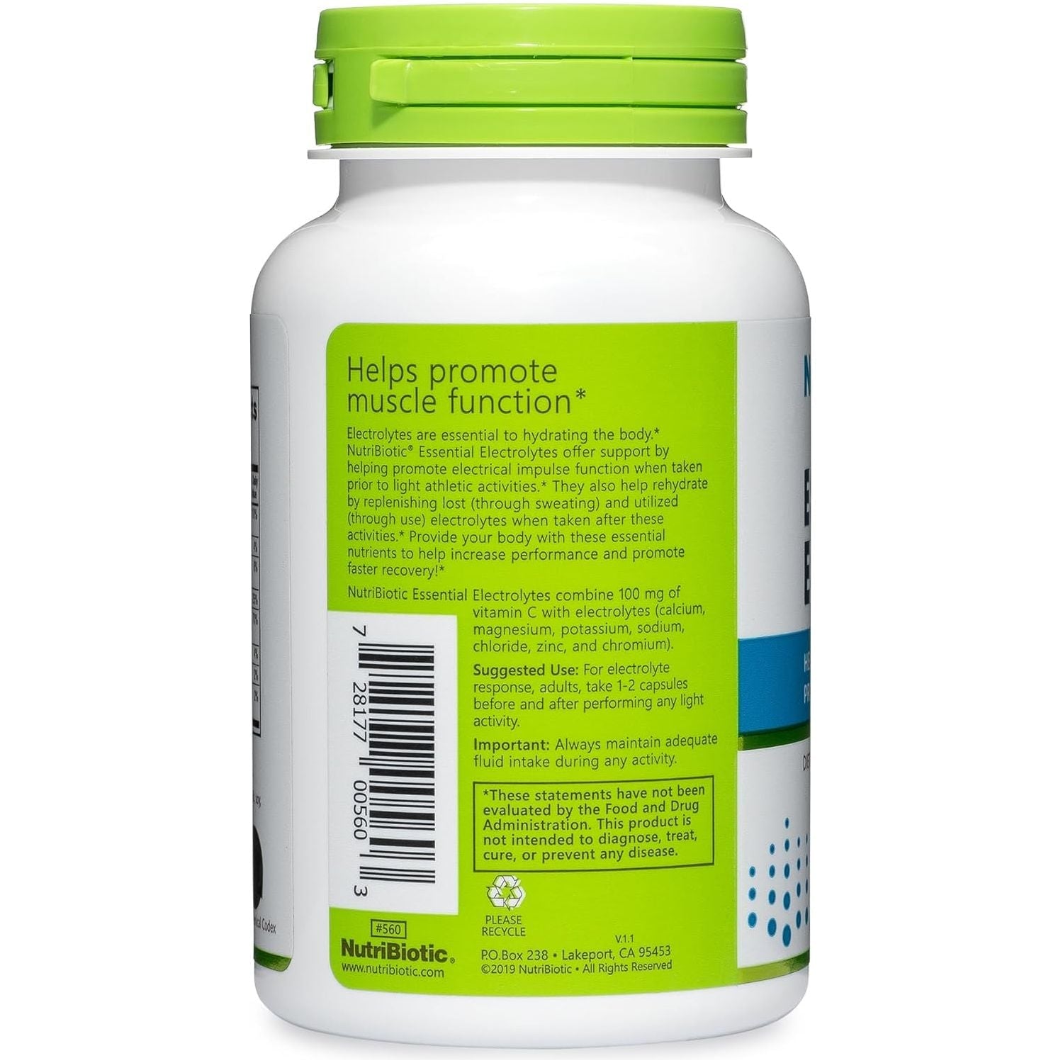 Nutribiotic Essential Electrolytes | Supports Increased Performance & Faster Recovery 100 Capsules