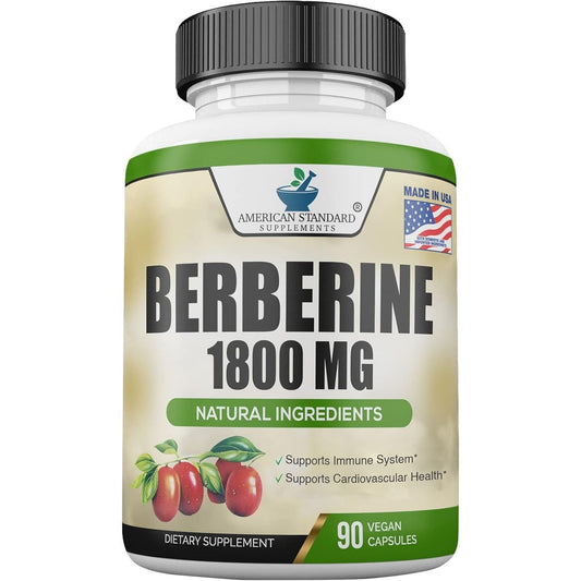 Berberine Supplement 1800Mg - Supports Immune System, High Potency Berberine Hydrochloride 90 Capsules