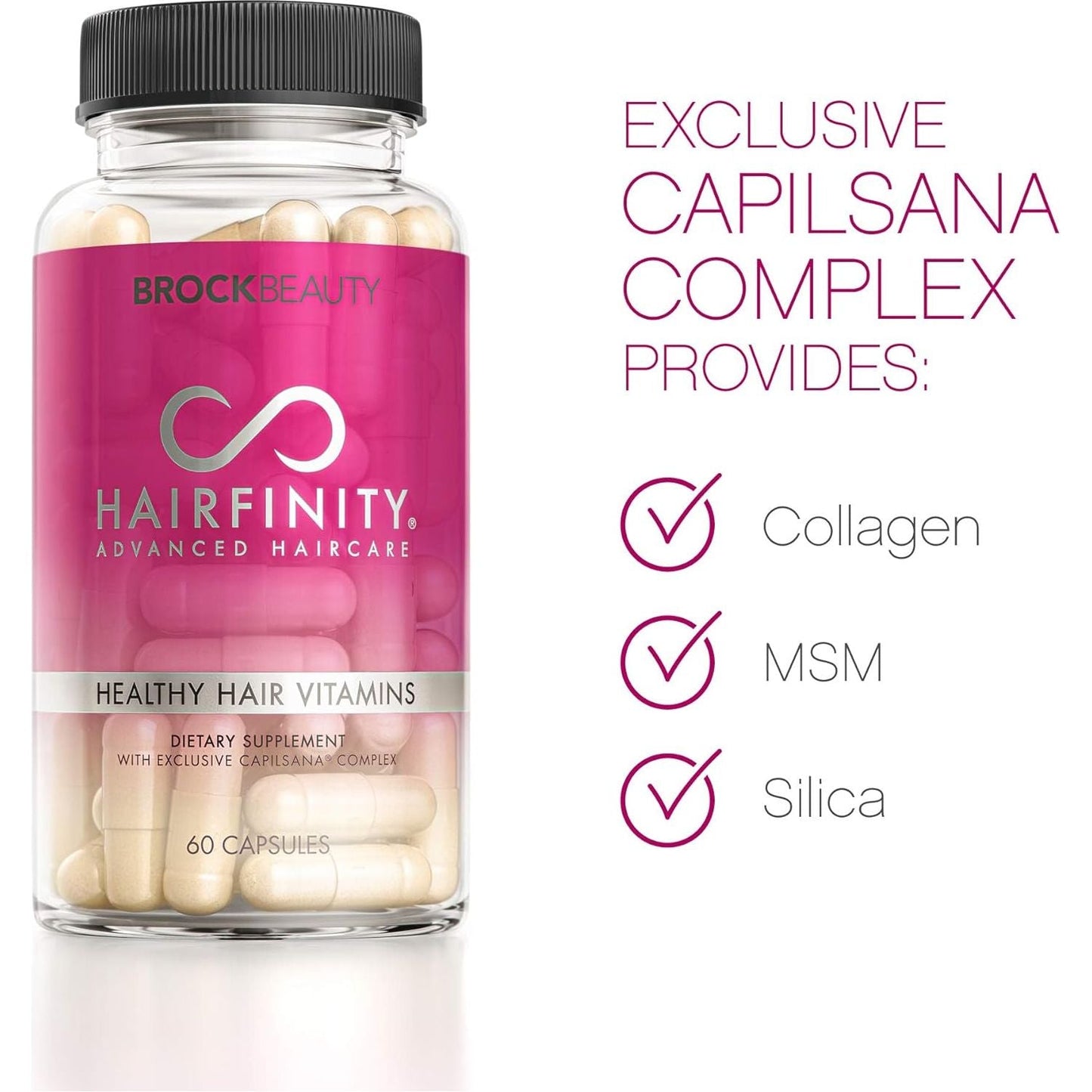 Hairfinity Hair Vitamins with Biotin, Amino Acids, and a Vitamin Supplement That Helps Support Hair Growth -  60 Capsules