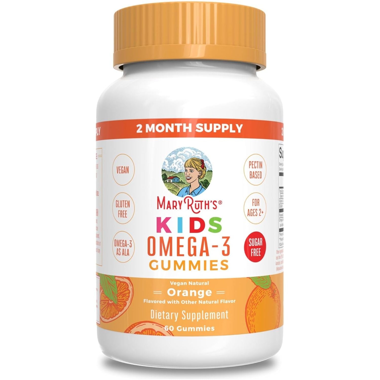 Maryruth Organics Vegan Omega 3 Gummies for Kids 2+, 2 Month Supply