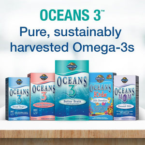 Garden of Life Oceans Mom Prenatal Fish Oil DHA, Omega 3 Fish Oil Supplement 350Mg for Mamas, Babys Brain & Eye Development, 30 Softgels
