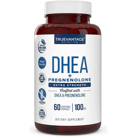 DHEA 100Mg Supplement with Pregnenolone 60Mg -Supports Hormone Balance, Lean Muscle Mass, Energy, Mood, Sleep, and Healthy Aging