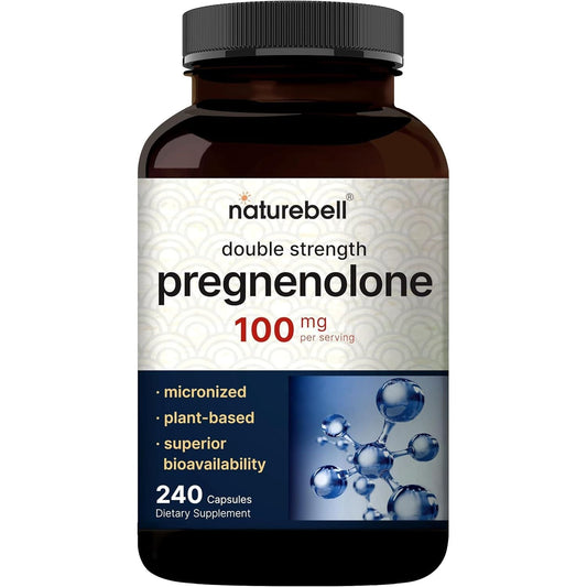 Pregnenolone 100Mg | Natural Precursor, Brain, & Immune Health Supplement 240 Capsules