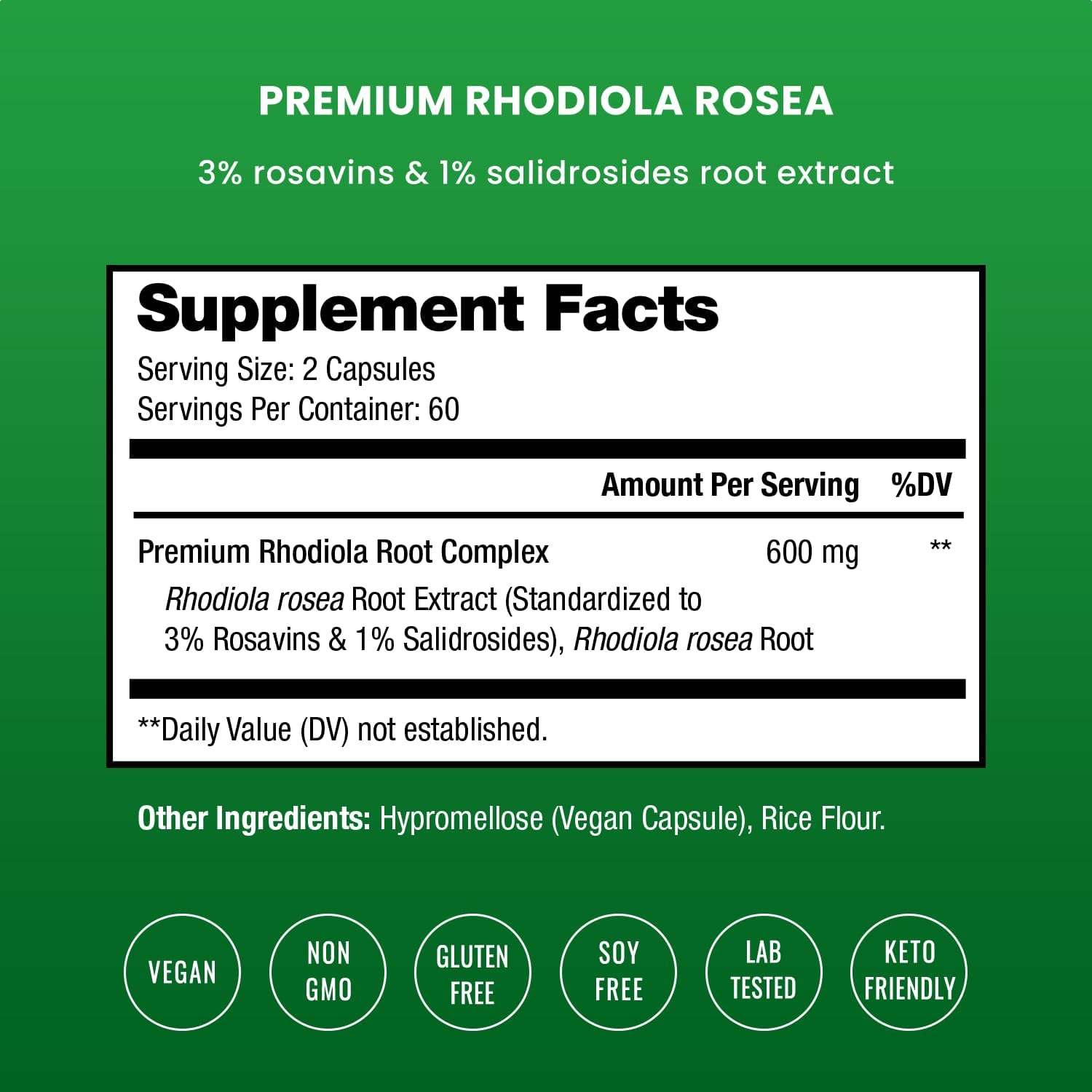 Nutrachamps Rhodiola Rosea Capsules 300Mg (120 Capsules)