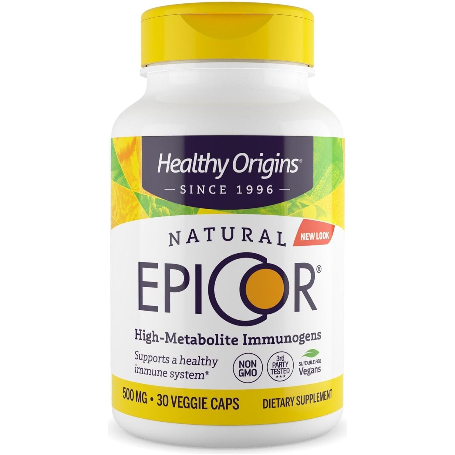 Healthy Origins Epicor (Immune Protection), 500 Mg - Plant-Based - 30 Veggie Caps