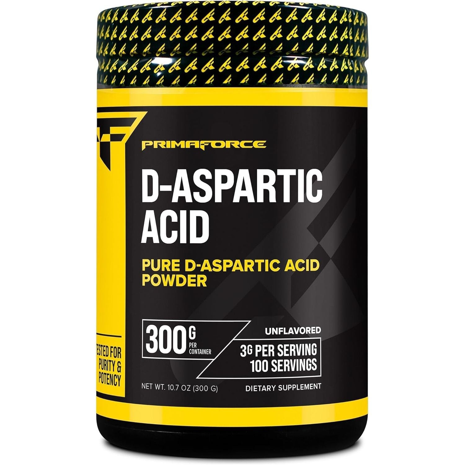 Primaforce D-Aspartic Acid 300 Grams (100 Servings), Unflavored, Vegetarian, Non-Gmo