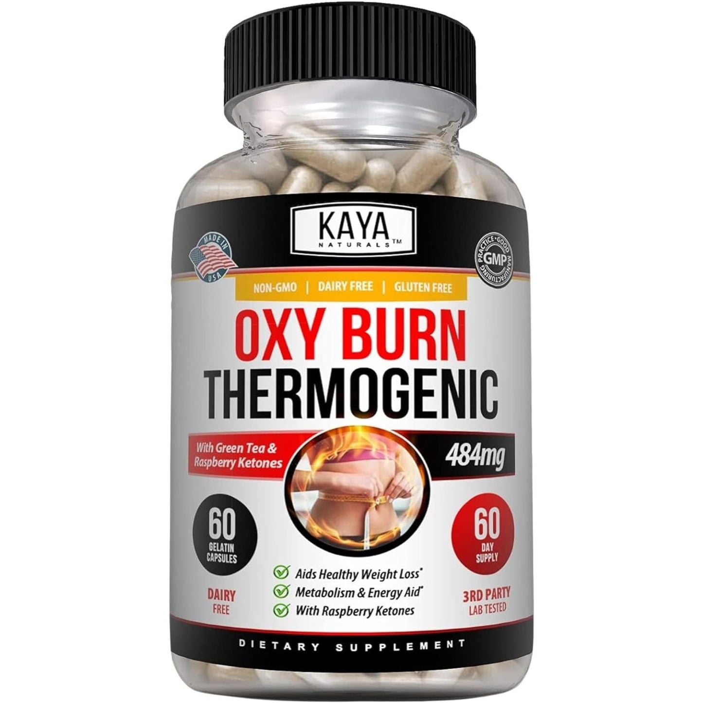 Kaya Naturals Supreme Fat Burner - Weight Loss Pills Women & Men 60 Count