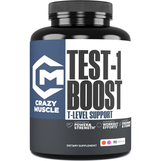 Crazy Muscle Booster (Over 1,300Mg per Capsule) to Increase Low Levels in Males 90 Supplement Pills