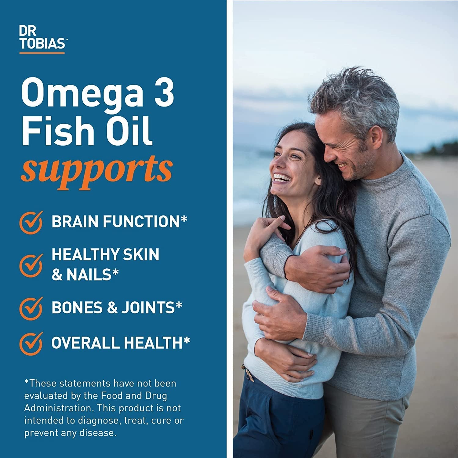 Dr. Tobias Omega 3 Fish Oil, 2000Mg Triple Strength with 800Mg EPA 600Mg DHA per Serving (90 Servings)