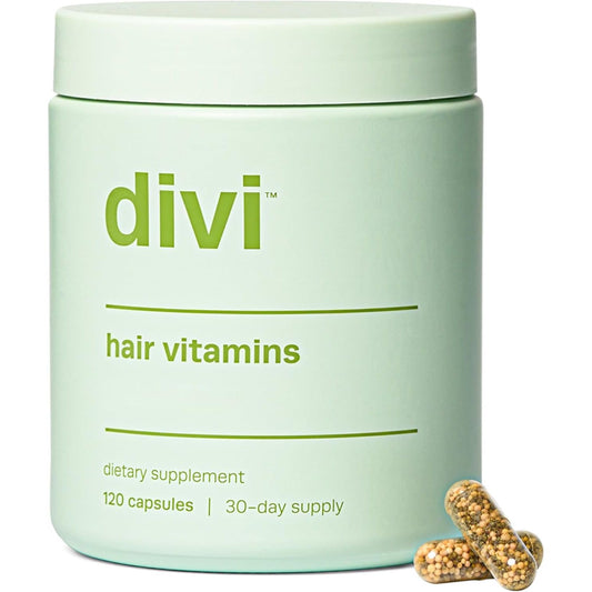 Divi Hair Vitamins  - Made with Clean and Science-Backed Ingredients to Nourish Hair & Scalp - 120 Count
