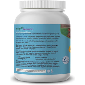 Perfect Supplements – Unflavored Hydrolyzed Collagen Powder for Men and Women 660 Grams