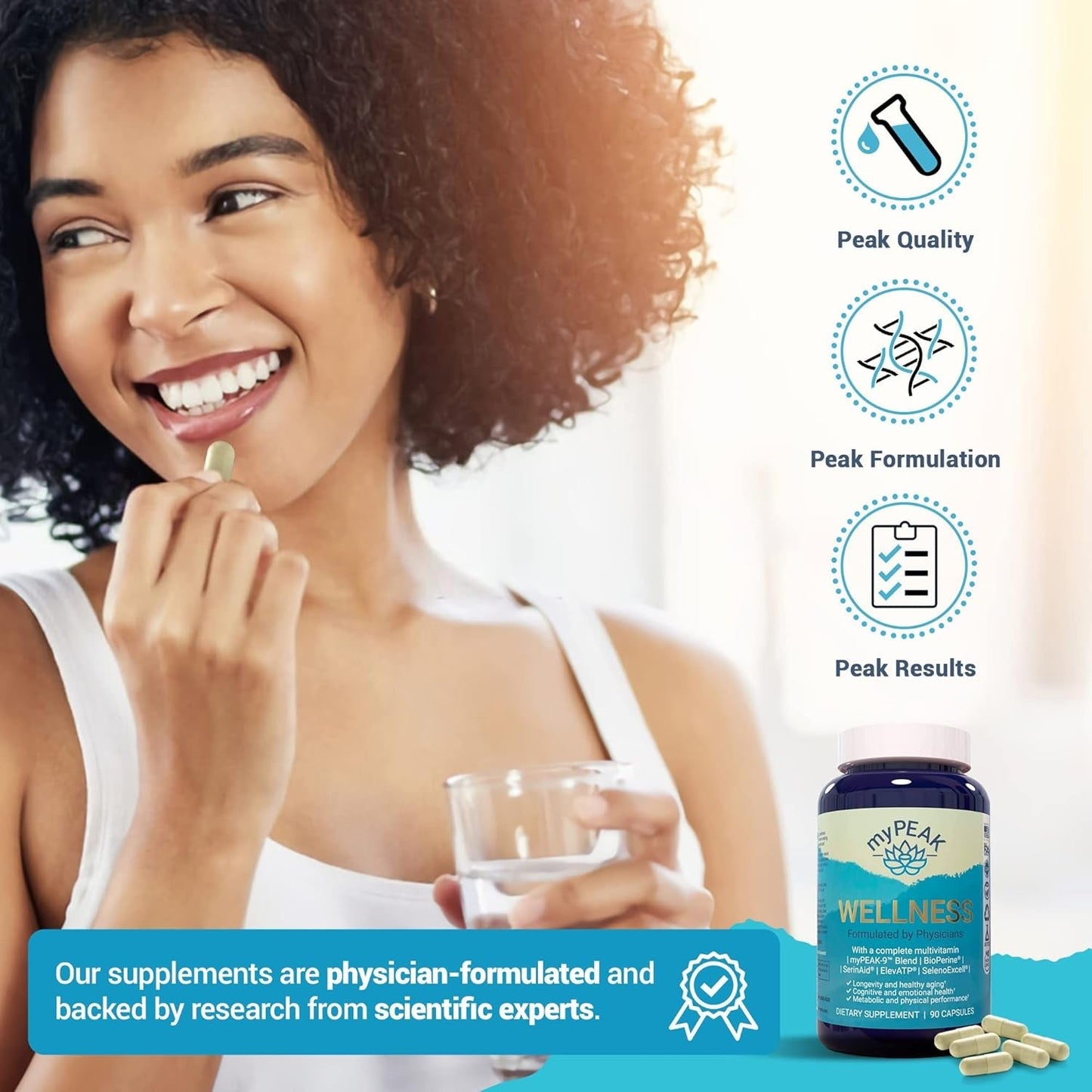 Wellness Award-Winning Vegan Multivitamin - Immunity Booster, All-In-One for Men and Women, 90 Count