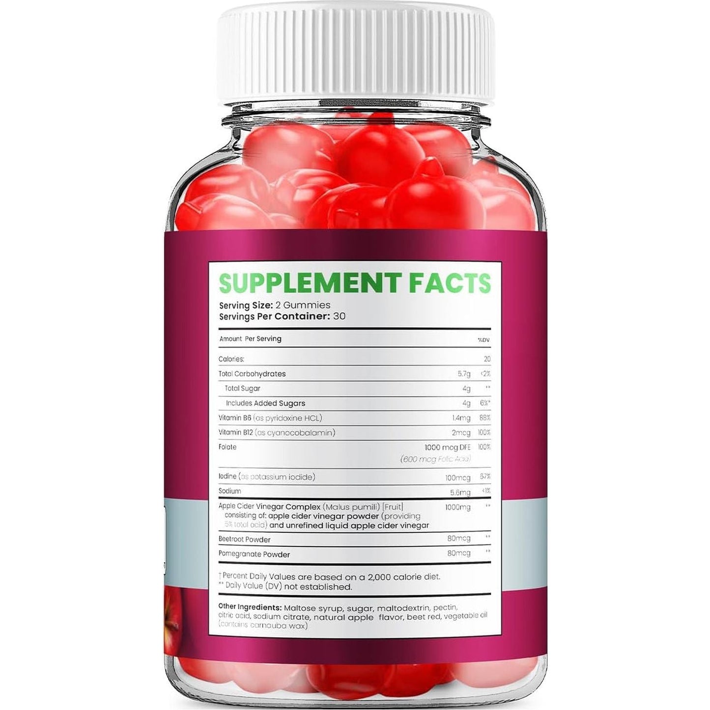 Purexketo ACV Gummies Dietary Supplement (60 Gummies)