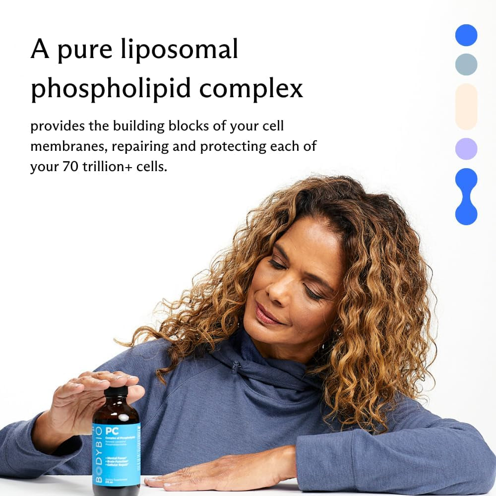 Bodybio Brain Supplement 4 Oz. - Phospholipid Complex for Healthy Aging | Nootropics Booster