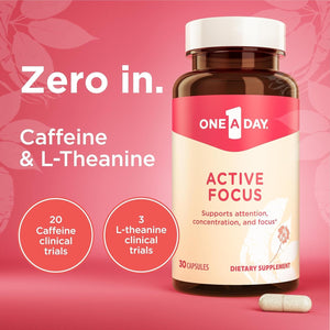 One a Day Brain Supplement for Memory and Focus Support 30 Capsules