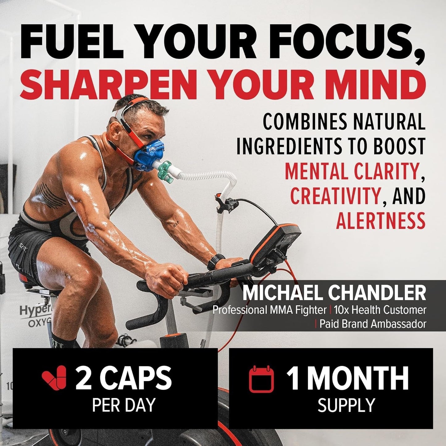 10X Health Focus Brain Supplements for Memory and Focus - 60 Capsules