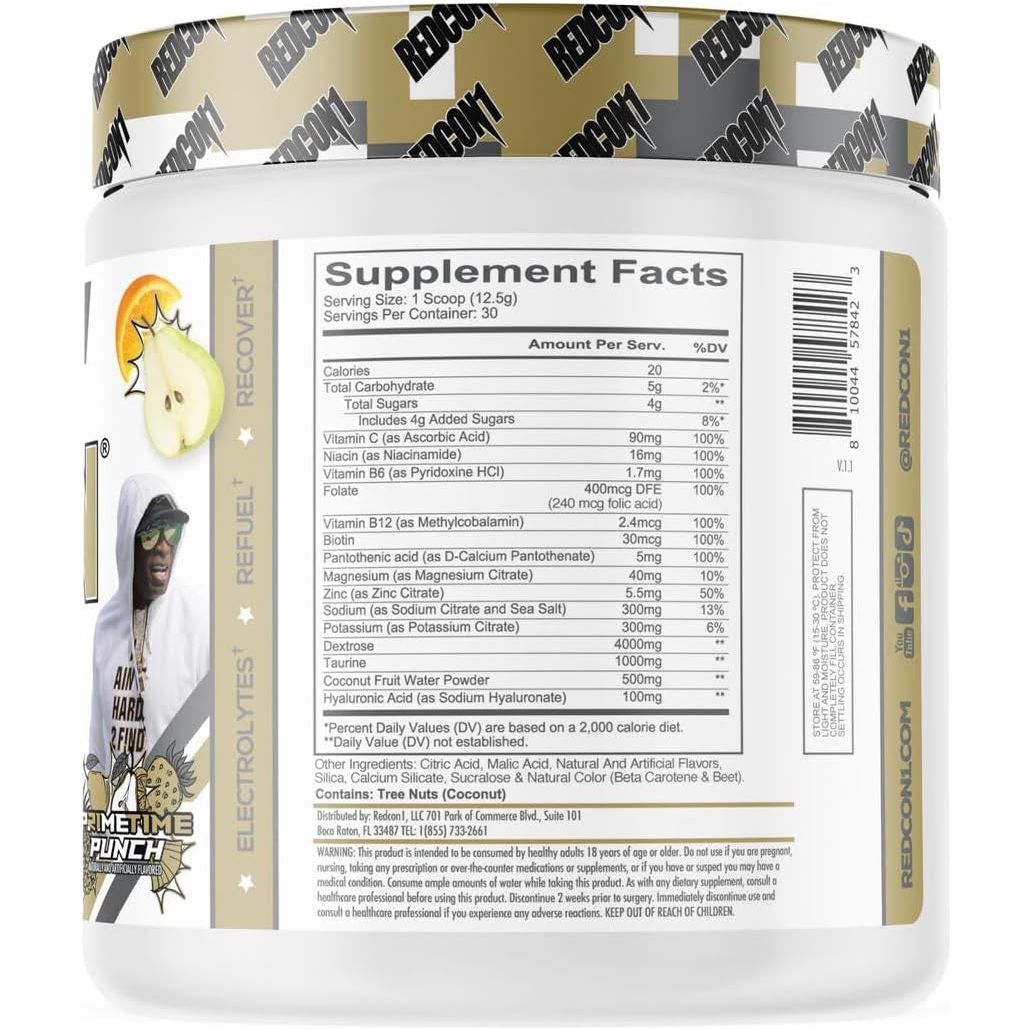 REDCON1 Post Workout Recovery Powder - Hydration Powder with Electrolytes, Vitamins & Coconut Water (30 Servings)