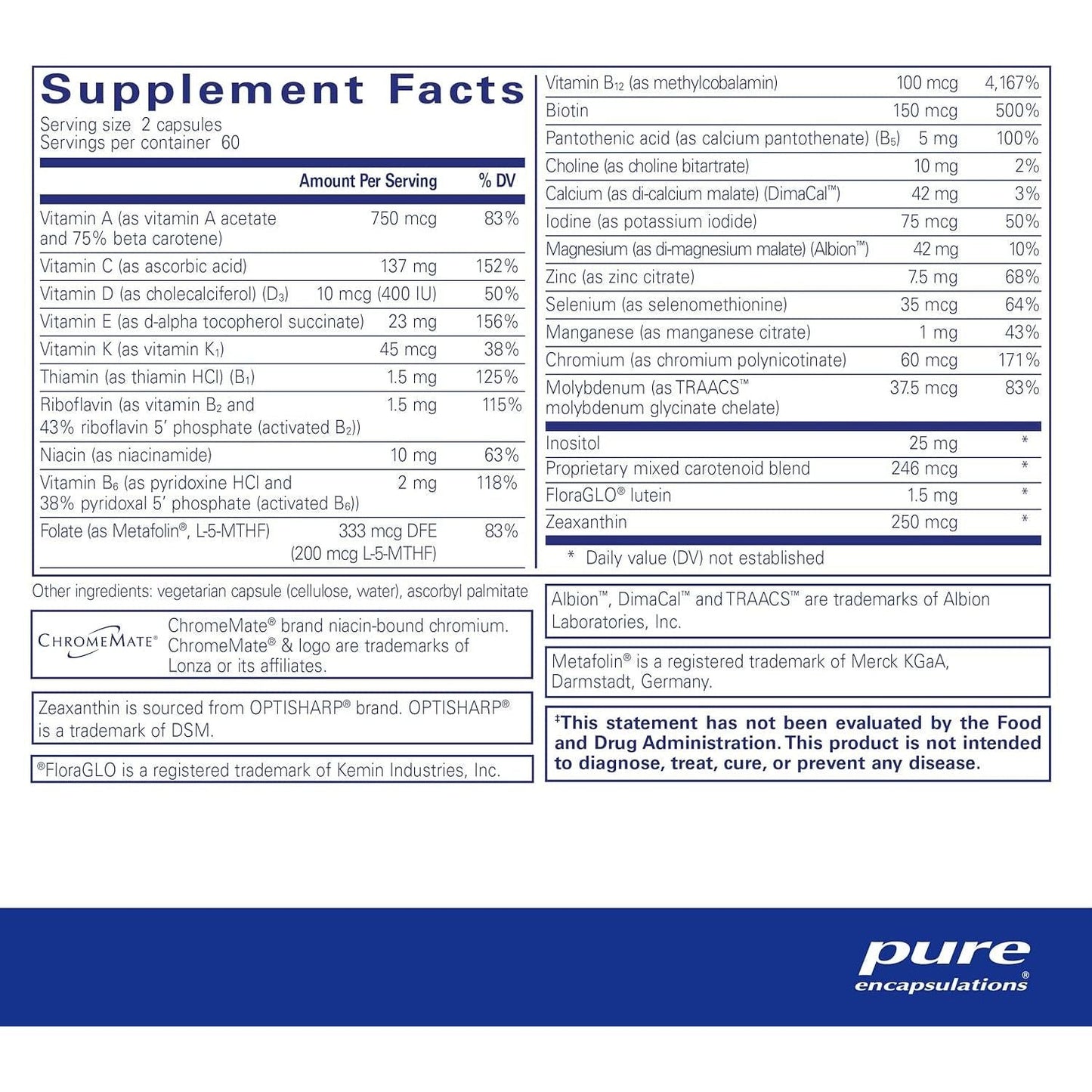 Pure Encapsulations Junior Nutrients - Kids & Teens Multivitamin - 120 Capsules