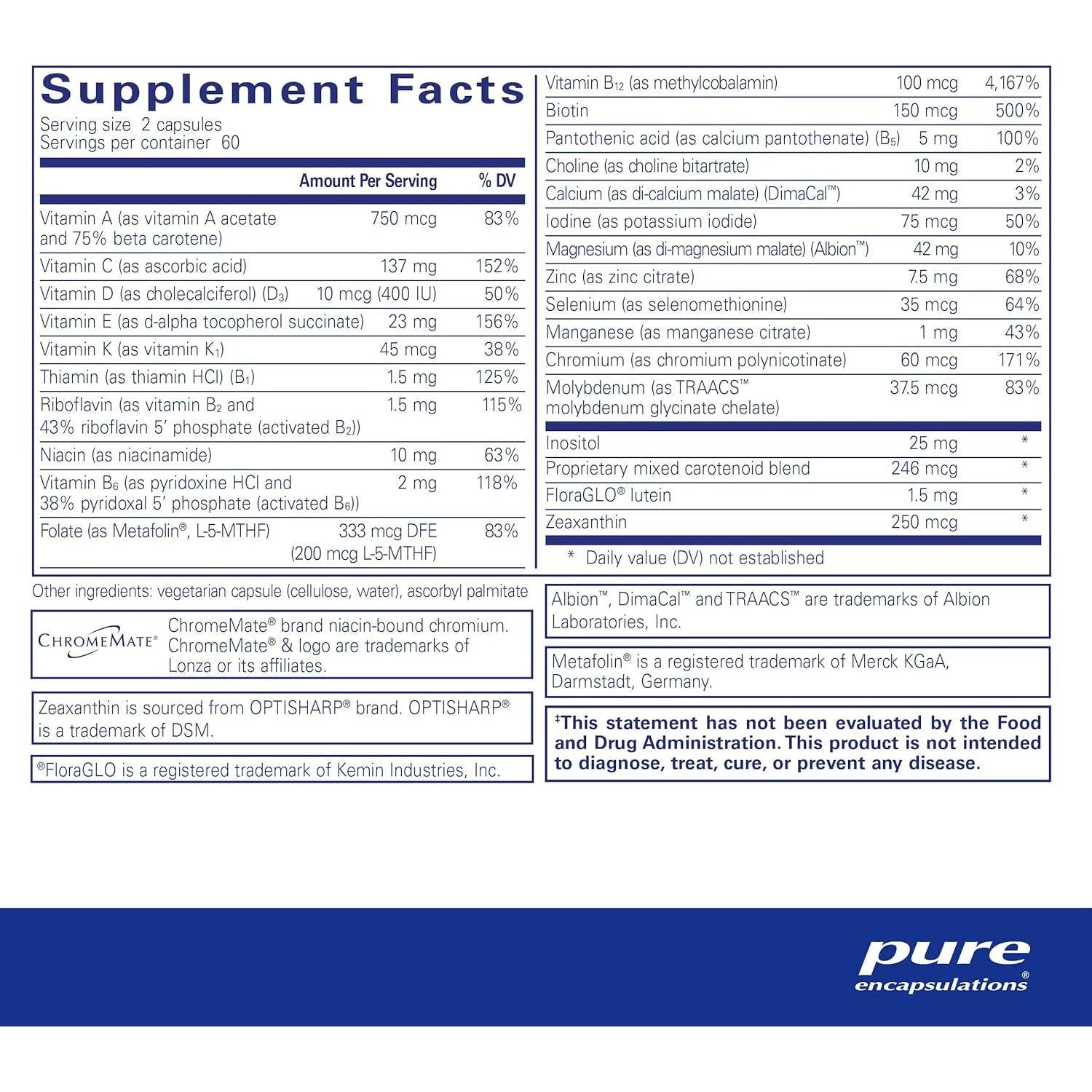 Pure Encapsulations Junior Nutrients - Kids & Teens Multivitamin - 120 Capsules