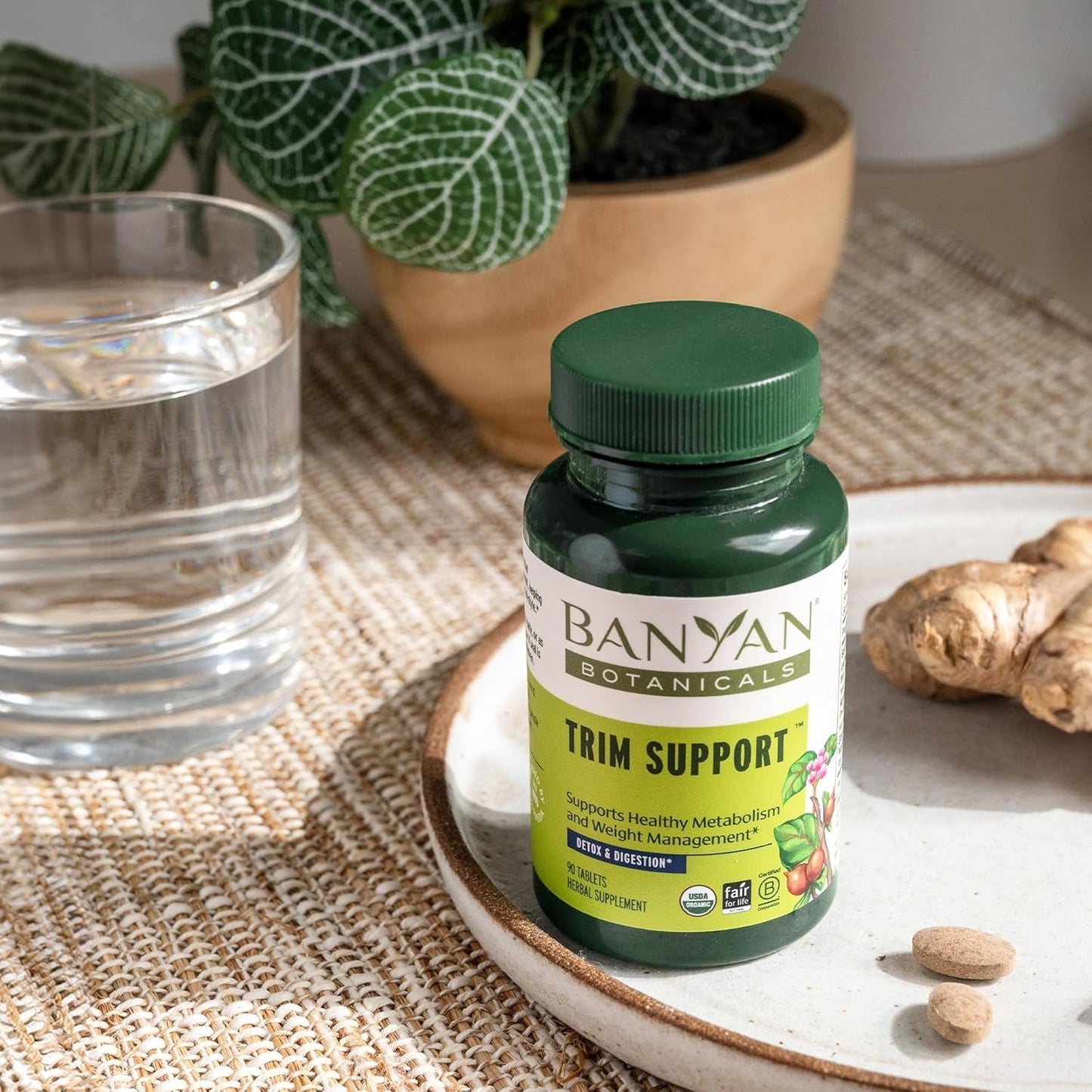 Banyan Botanicals Trim Support – Organic Weight Loss Supplement 90 Tablets