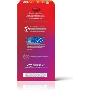 Megared Omega-3 Fish Oil + High Absorption Krill Oil 500Mg Softgels (80 Count)