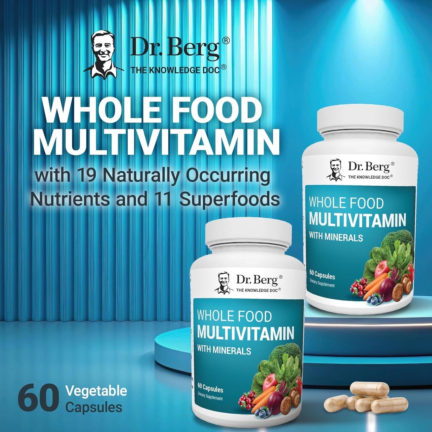 Dr. Berg Whole Food Multivitamin with Minerals - 60 Capsules