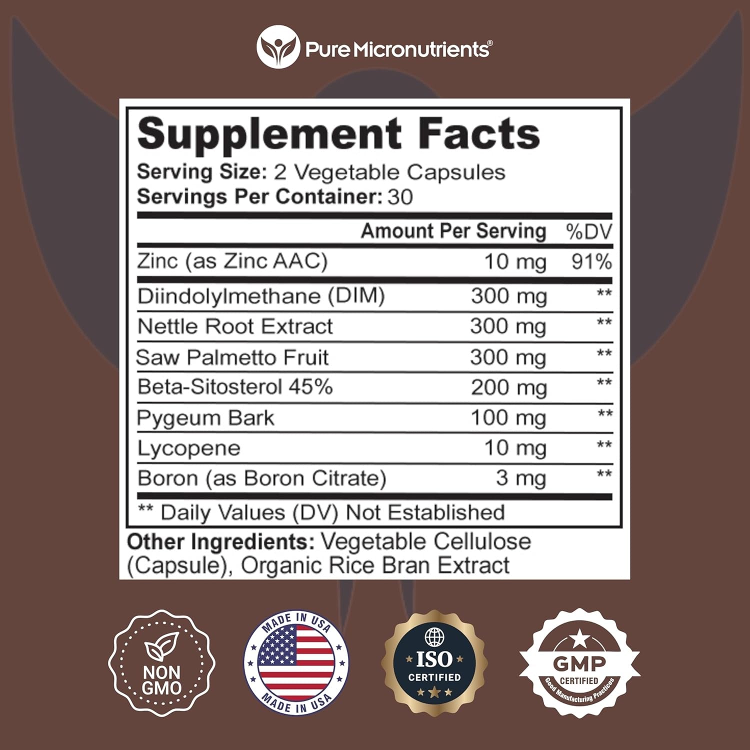 Pure Micronutrients Advanced Prostate Health Supplement for Bladder Control & Urinary Support for Men