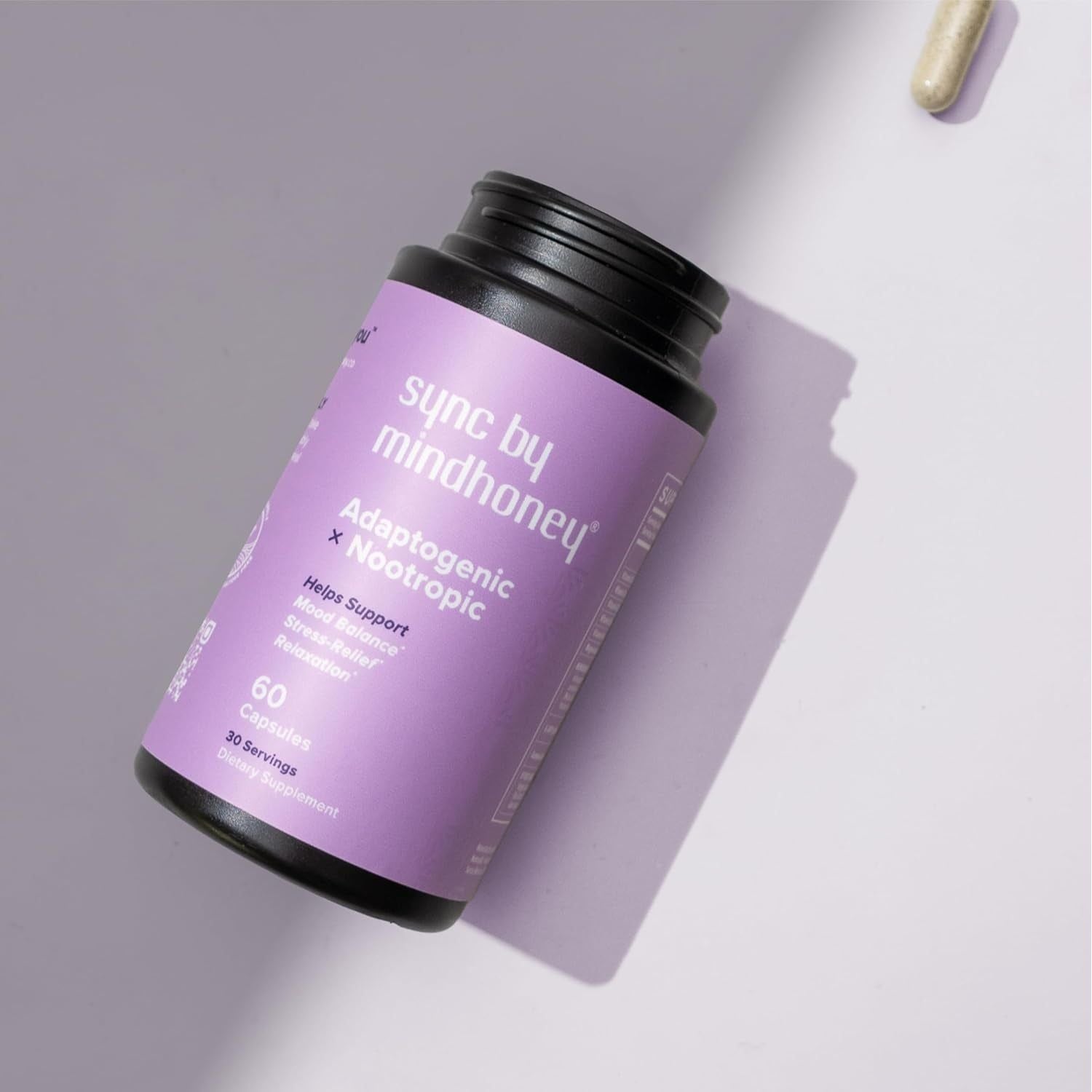 MINDHONEY | SYNC Premium All-In-One Adaptogenic Supplement | Relaxation, Mood Balance, Stress 60 Count