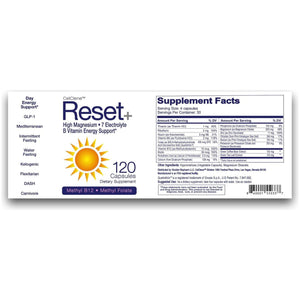 Reset+ 7 Energy Electrolytes, Methyl B12, Methyl Folate, Pink Salt, Magnesium, Super B Complex & More