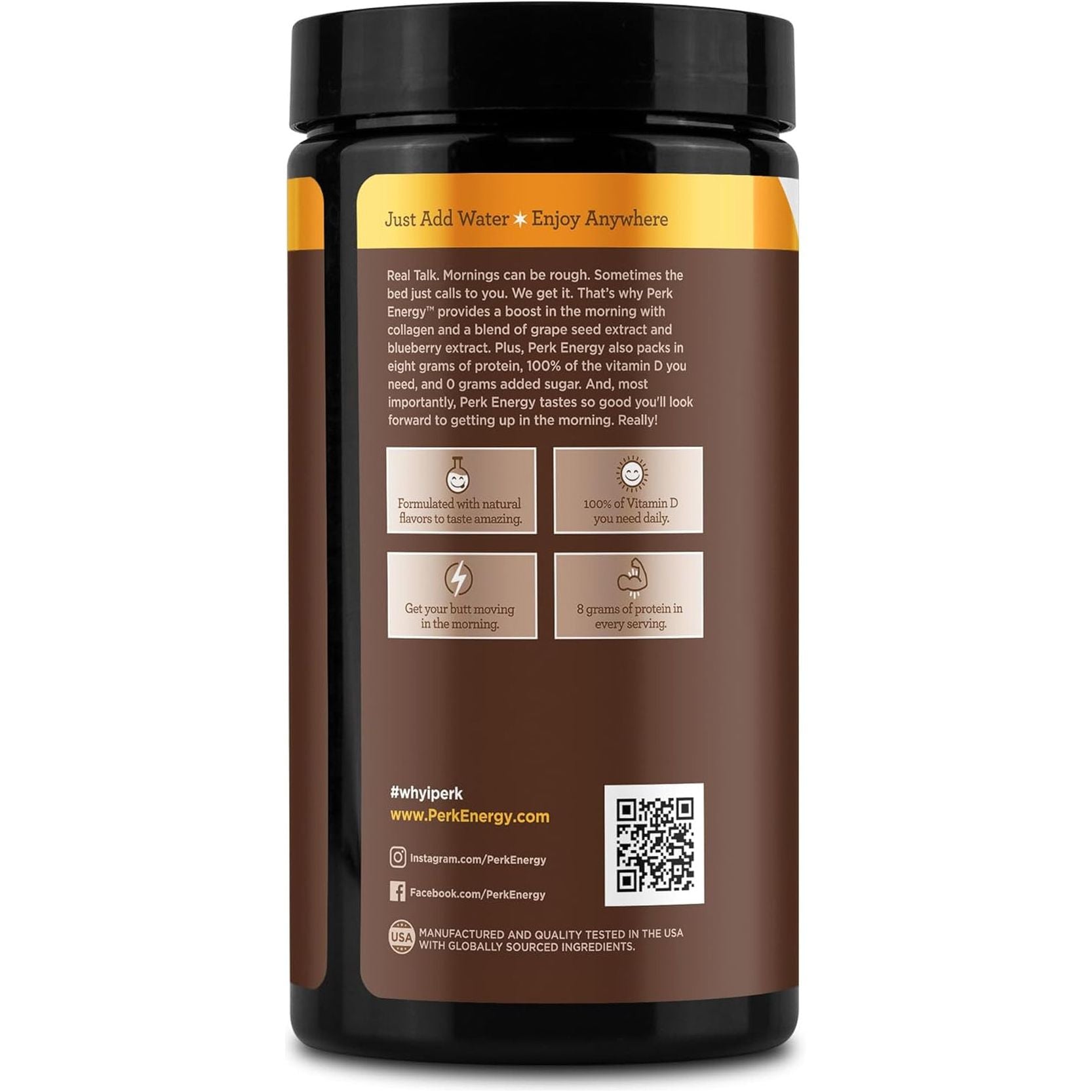 Perk Energy Original Chai Latte Flavored Drink Powder (20 Servings) 