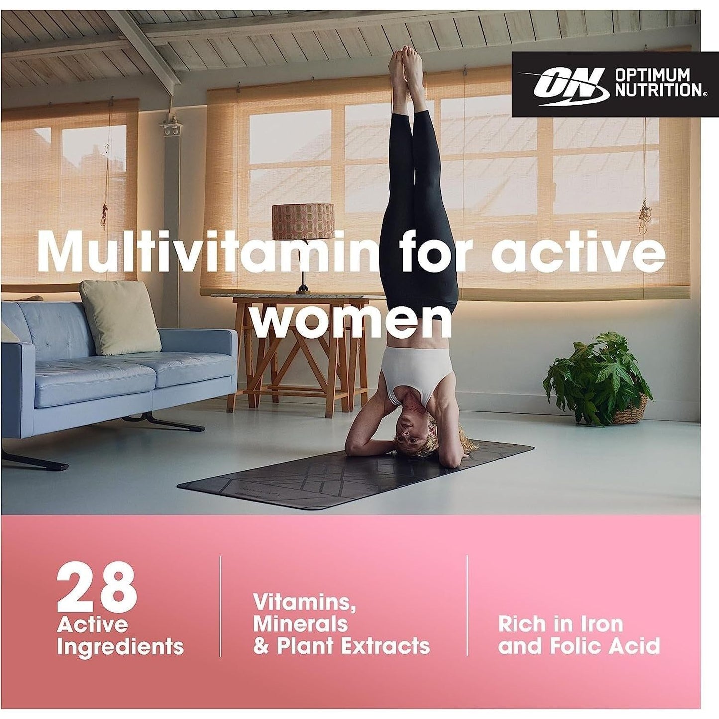 Optimum Nutrition Opti-Women, Vitamin C, Zinc and Vitamin D for Immune Support Womens Daily Multivitamin 120 Count
