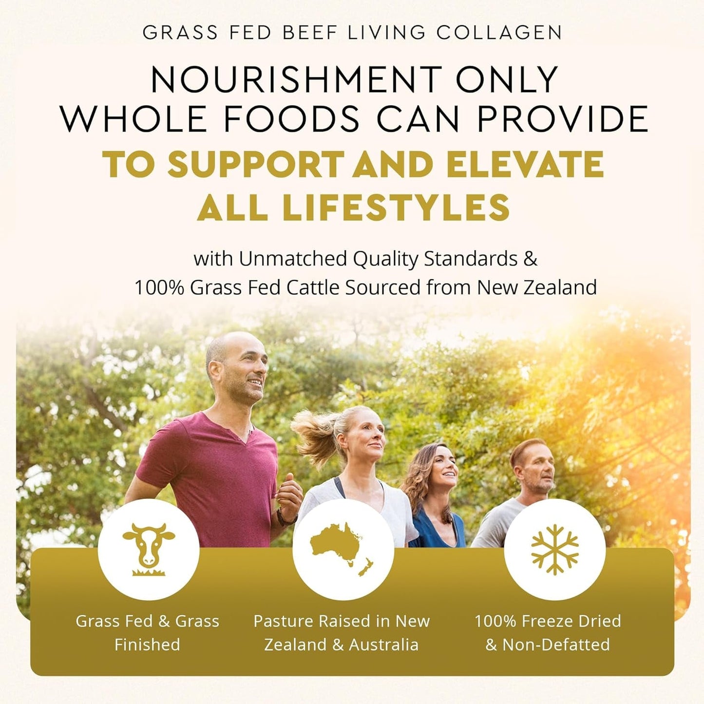 Ancestral Supplements Grass Fed Beef Living Collagen Nutritional Powder Supplement, 3000Mg 180 Capsules