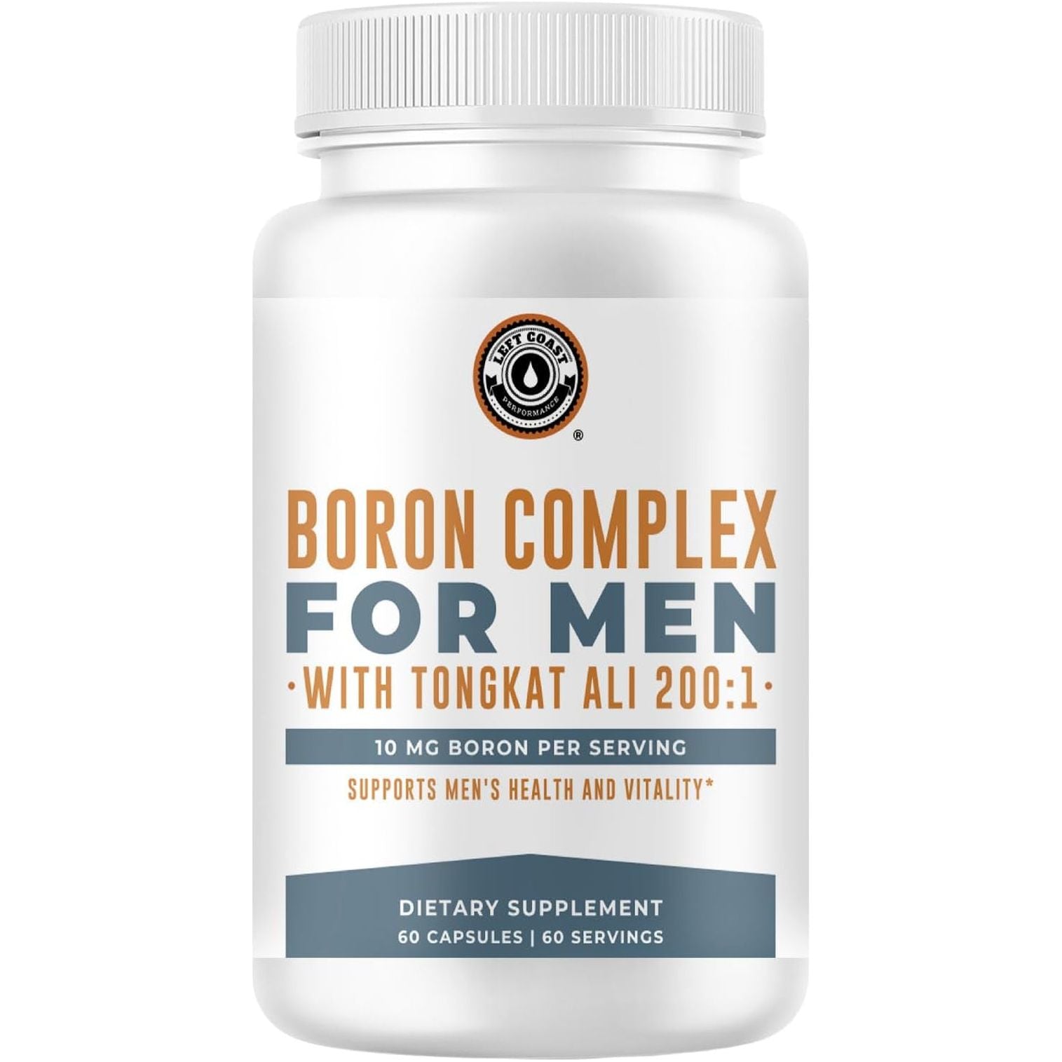 Boron Supplement for Men with Tongkat Ali - Vitamin D3, Zinc Picolinate 30Mg, Longjack Tongkat Ali for Men  60 Count