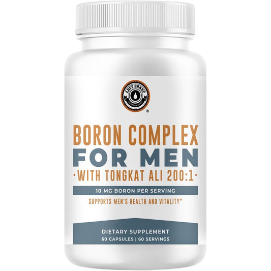 Boron Supplement for Men with Tongkat Ali - Vitamin D3, Zinc Picolinate 30Mg, Longjack Tongkat Ali for Men  60 Count