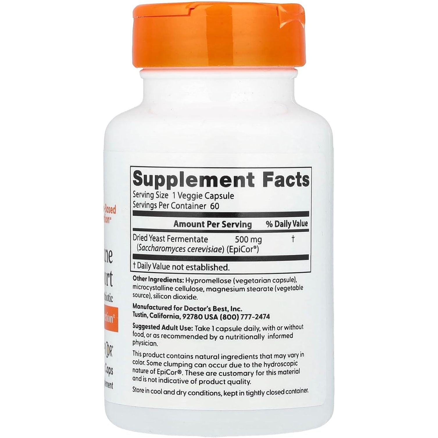 Doctor'S Best Epicor, Immune Health Defense, Non-Gmo, Vegan, Gluten Free, 500 Mg, 60 Capsules
