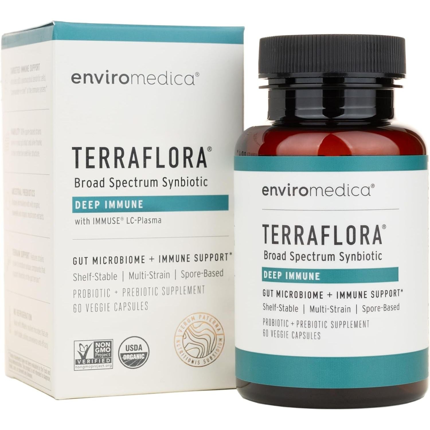 Enviromedica Terraflora Deep Immune SBO Probiotic + Prebiotic Supplement (60Count)