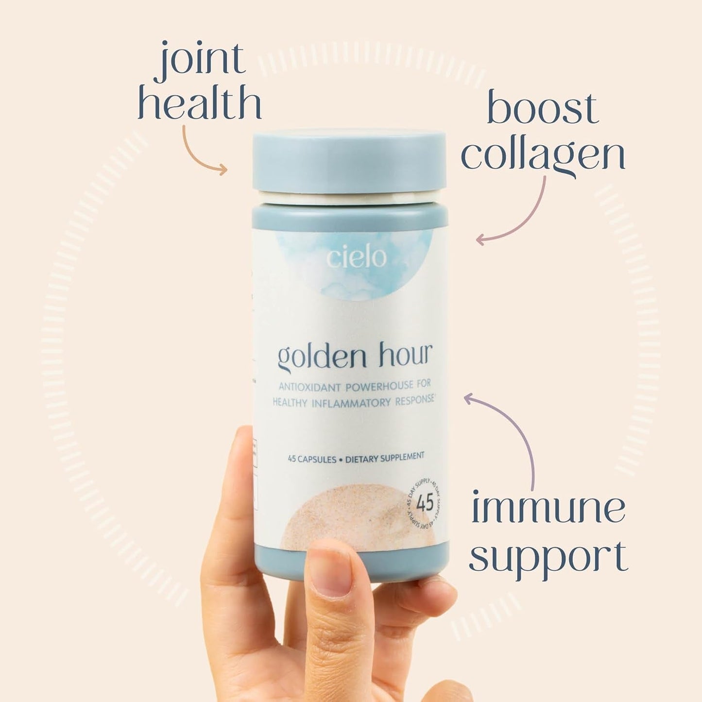 Cielo Golden Hour - Antioxidant Supplement for Healthy Immune System Response (45 Day Supply)