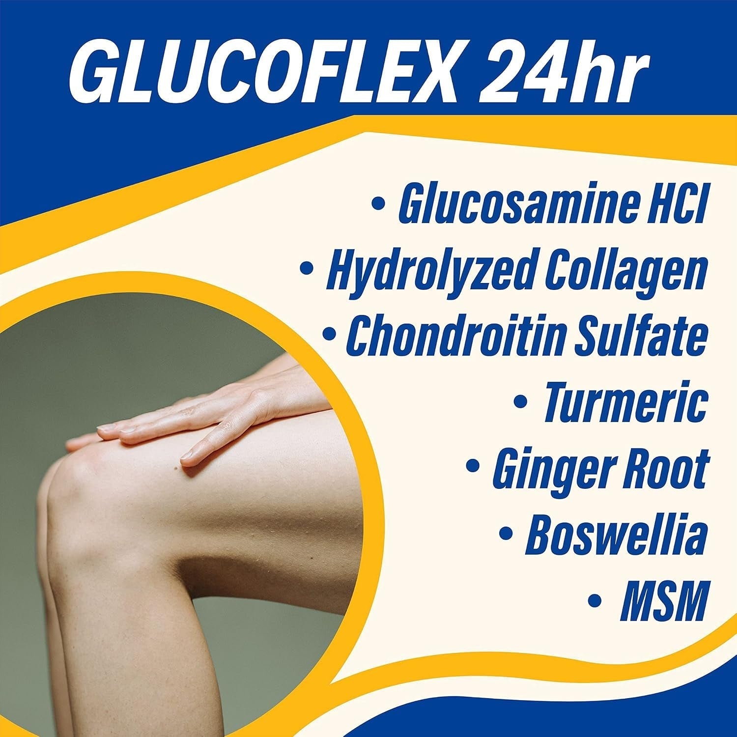 Glucosamine & Chondroitin Sulfate with MSM, 24 Hour Joint Support, Healthy Bones, Supports Healthy Mobility, 30 Servings, 120 Count