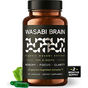 Organic Wasabi Extract + Zingserine Cognition  the Most Targeted Memory Supplement (2 Month Supply)