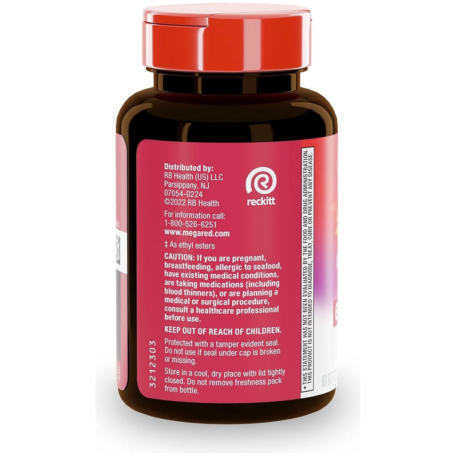 Megared Advanced 6X Absorption Softgels - Omega-3 Fish Oil Supplement 800Mg (80 Count)