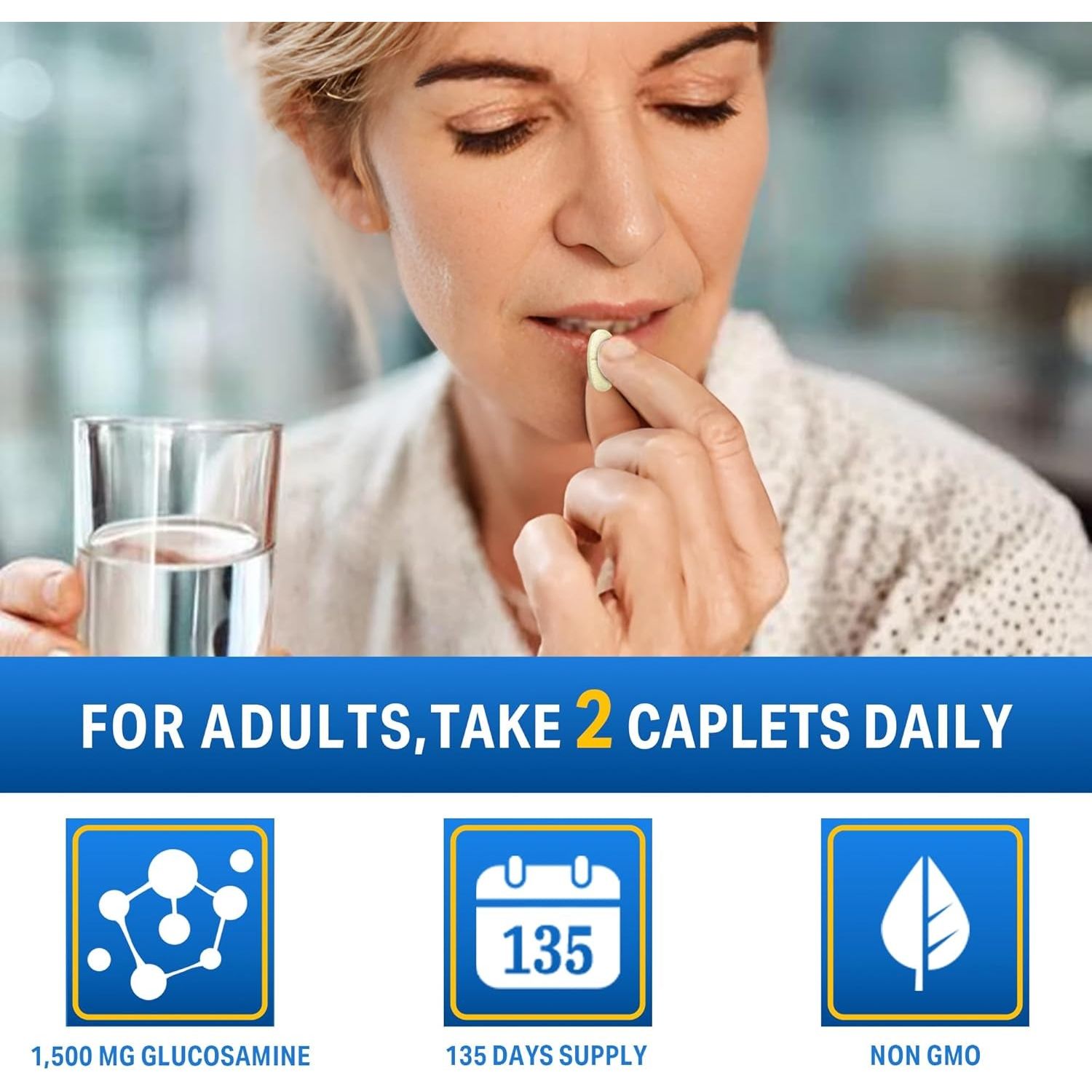 Vitamin World Triple Strength Joint Mover, Glucosamine Chondroitin with MSM Joint Support Supplement, 270 Caplets