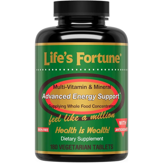Life'S Fortune Multivitamin All Natural Energy Source Supplying Whole Food Concentrates, Antioxidants, Amino Acids, Enzymes, Trace Minerals & More (180 Count)