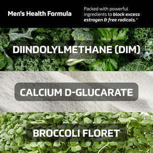 DIM 300Mg for Men, Estrogen Blocker & Aromatase Inhibitor with Diindolylmethane plus CDG & Sulforaphane 60 Count
