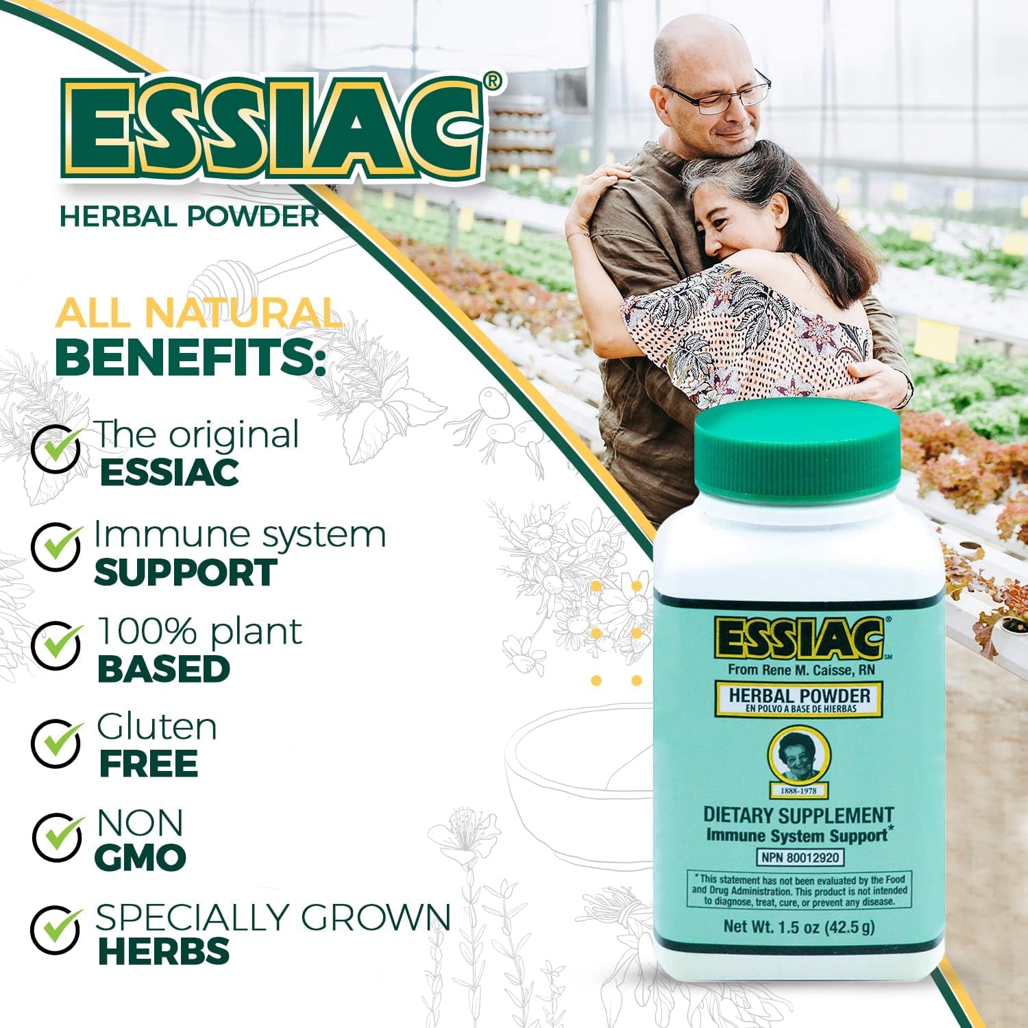 Essiac Original Tea Powder –  Powerful Antioxidant Blend to Help Promote Overall Health & Well-Being 1.5 Oz
