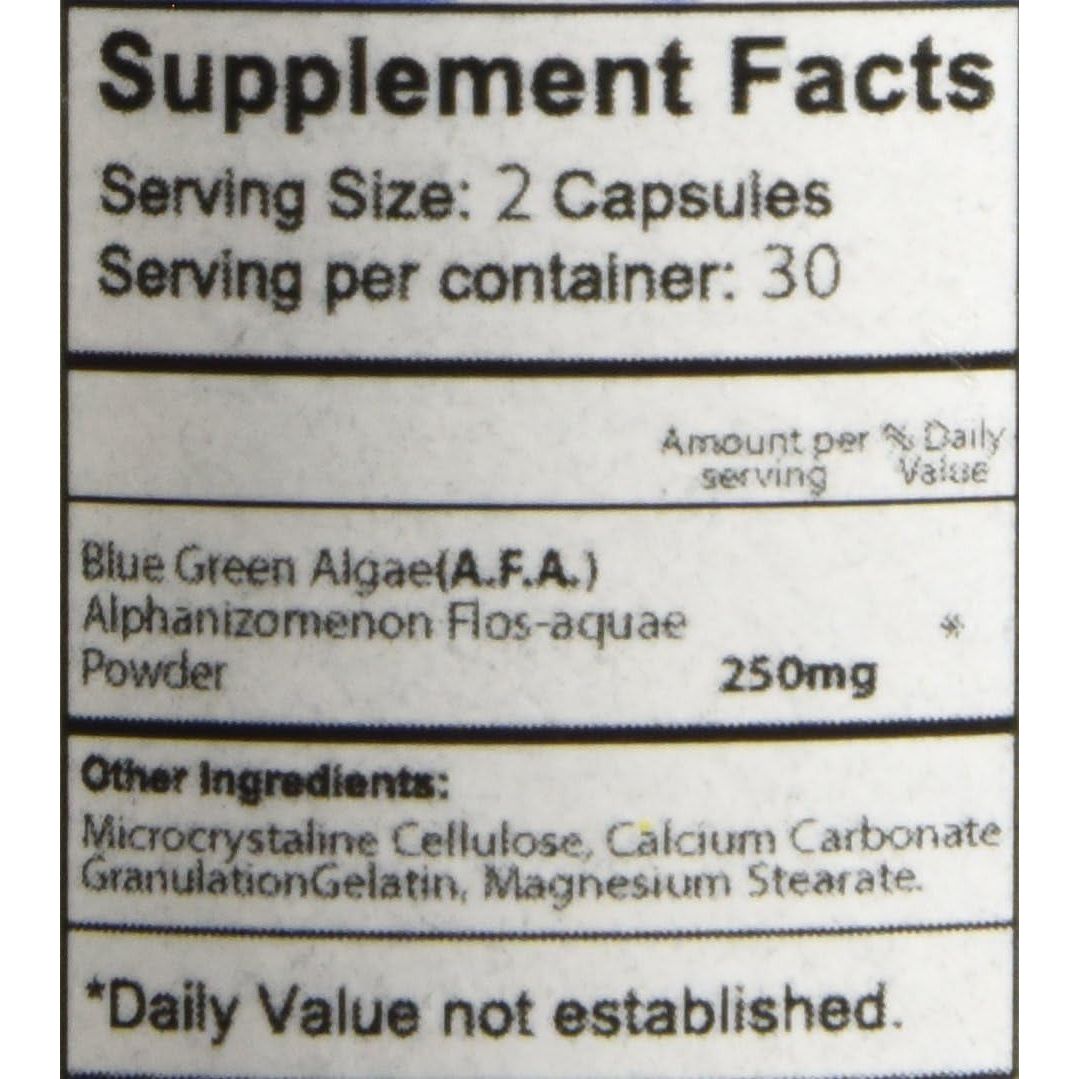 Bioxtron Natural AFA Stem Cell Supplement - Support Joints & Muscles - Immune System Support - Support Energy Levels - Natural Blue Green Algae Spirulina - 60 Caps