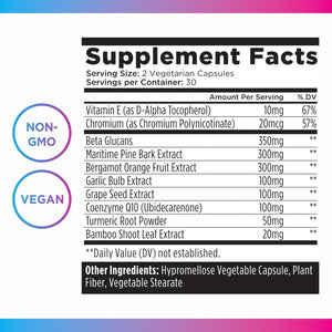 Livingood Daily Support - Supplement for Health with Beta Glucans, Pine Sterol, Coq10, and Garlic Root 60 Capsules