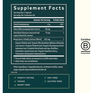 Gaia Herbs Mighty Lungs - Lung Support Supplement to Help Maintain Overall Lung & Respiratory Health (30-Day Supply)